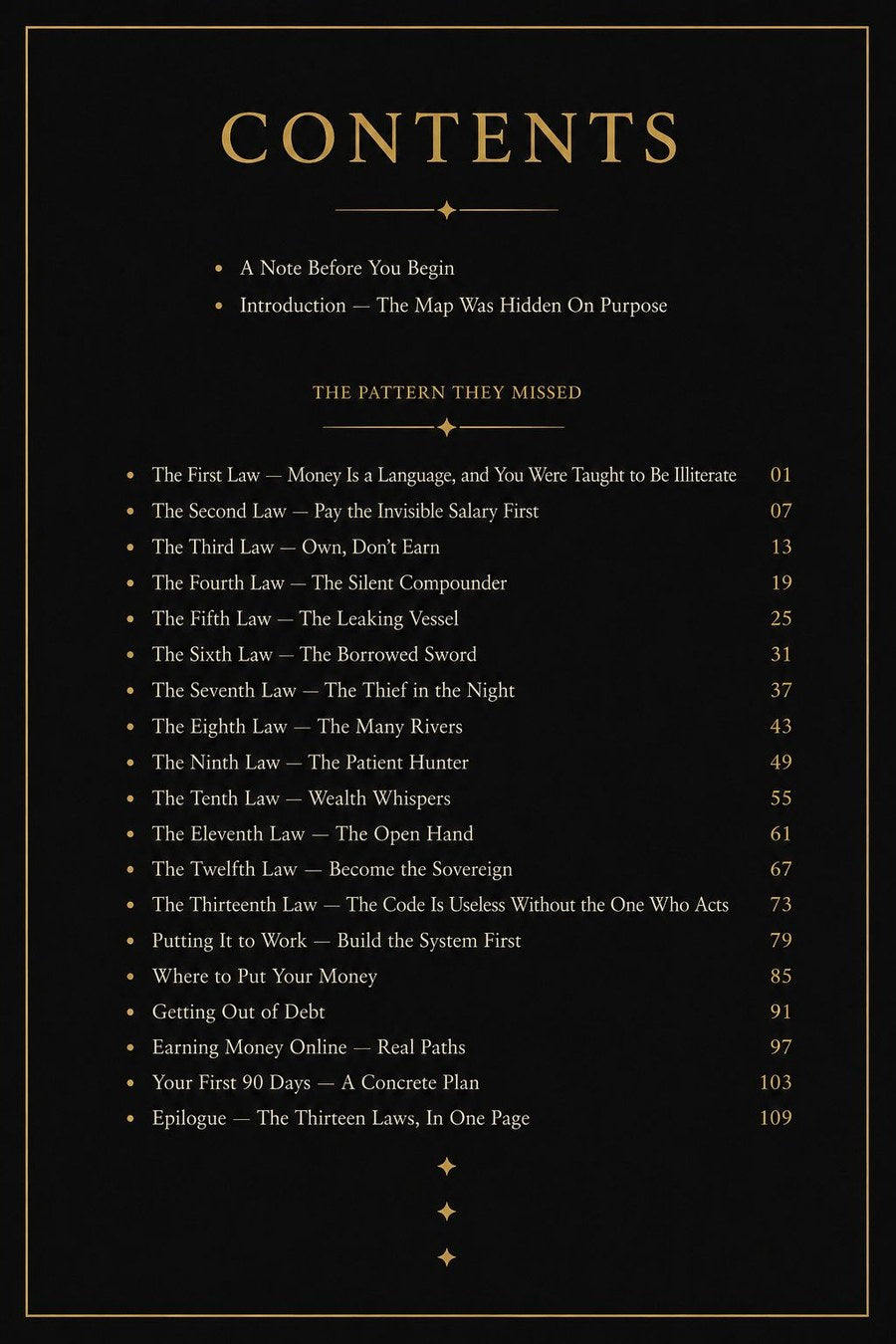 The Pattern They Missed — table of contents